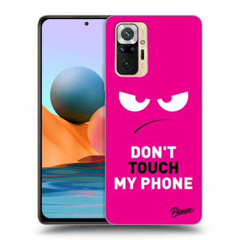 Picasee Xiaomi Redmi Note 10 Pro Hülle - Schwarzes Silikon - Angry Eyes - Pink
