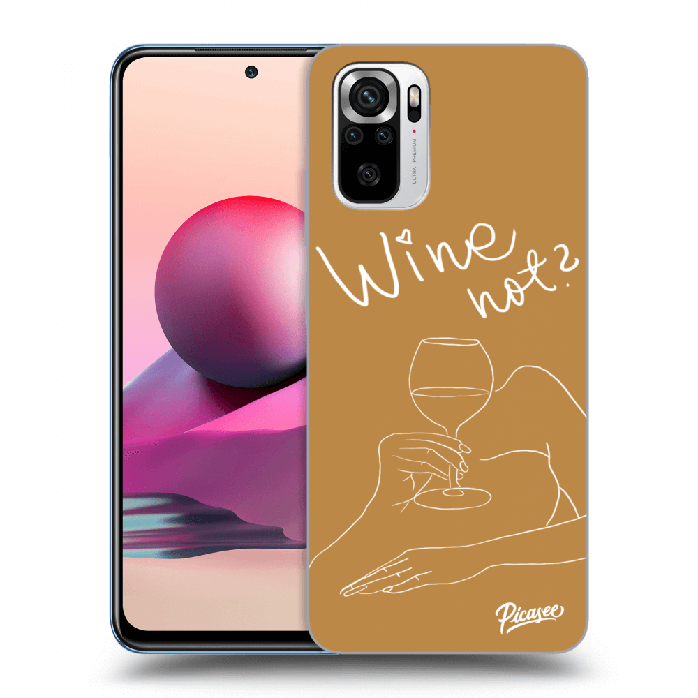 Picasee Xiaomi Redmi Note 10S Hülle - Transparentes Silikon - Wine not