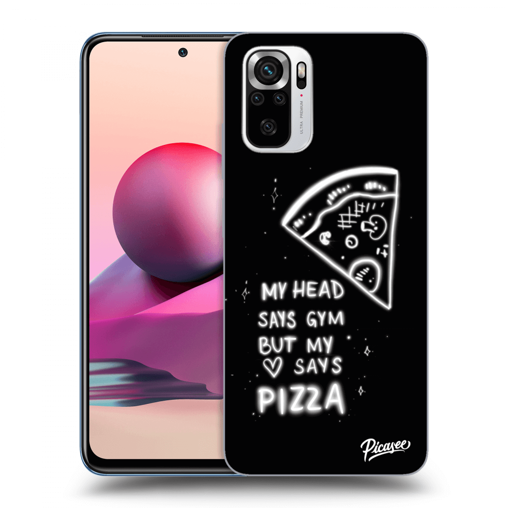 Picasee Xiaomi Redmi Note 10S Hülle - Schwarzes Silikon - Pizza