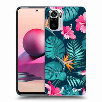 Hülle für Xiaomi Redmi Note 10S - Pink Monstera