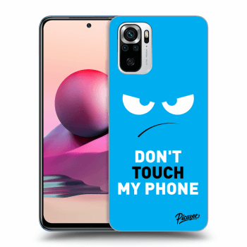 Picasee Xiaomi Redmi Note 10S Hülle - Schwarzes Silikon - Angry Eyes - Blue