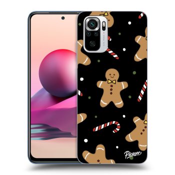 Picasee Xiaomi Redmi Note 10S Hülle - Schwarzes Silikon - Gingerbread