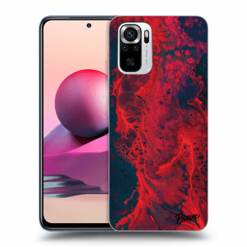 Picasee Xiaomi Redmi Note 10S Hülle - Schwarzes Silikon - Organic red