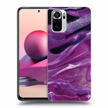 Hülle für Xiaomi Redmi Note 10S - Purple glitter