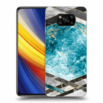 Picasee Xiaomi Poco X3 Pro Hülle - Schwarzes Silikon - Blue geometry