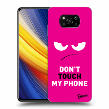Picasee Xiaomi Poco X3 Pro Hülle - Schwarzes Silikon - Angry Eyes - Pink