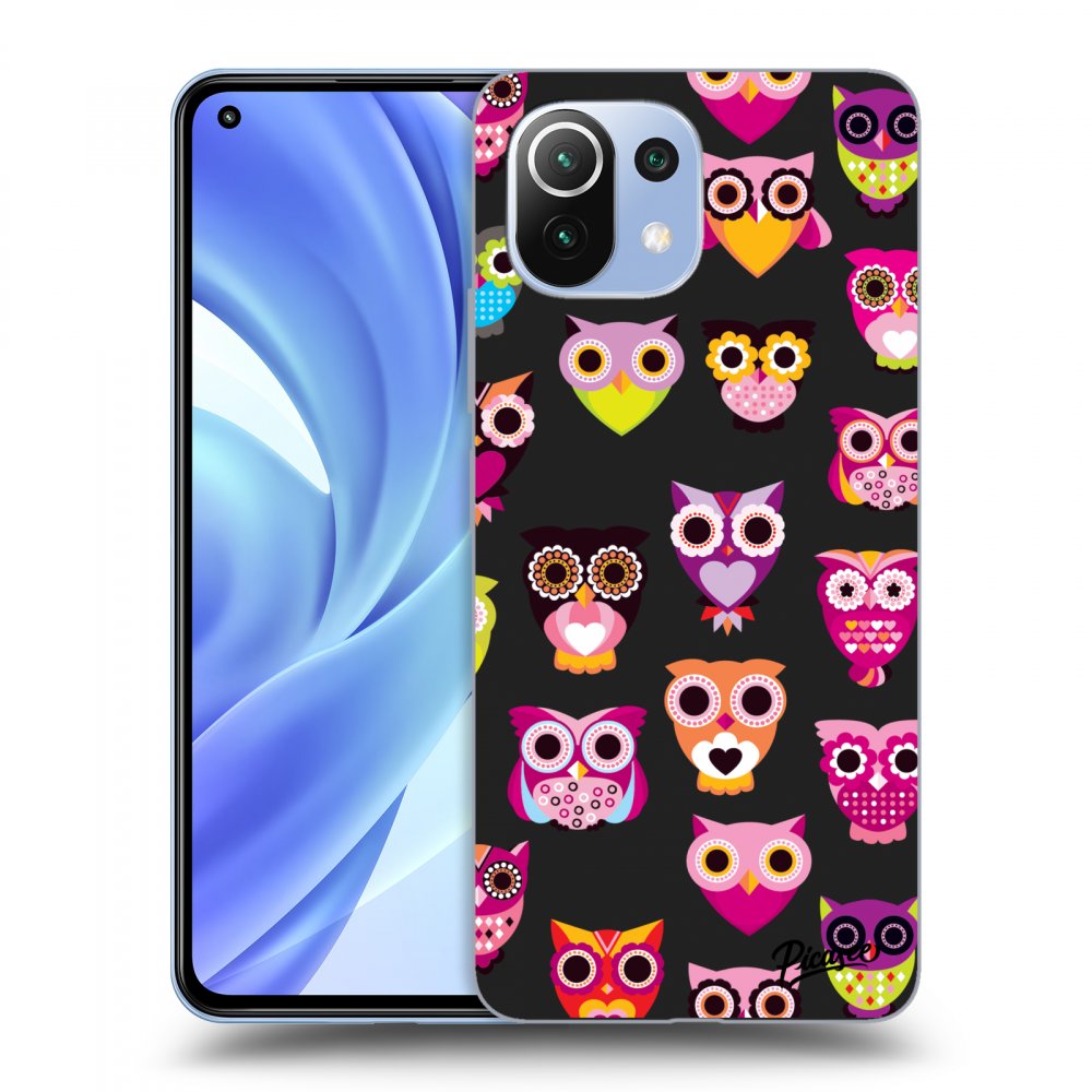 Picasee Xiaomi Mi 11 Hülle - Schwarzes Silikon - Owls