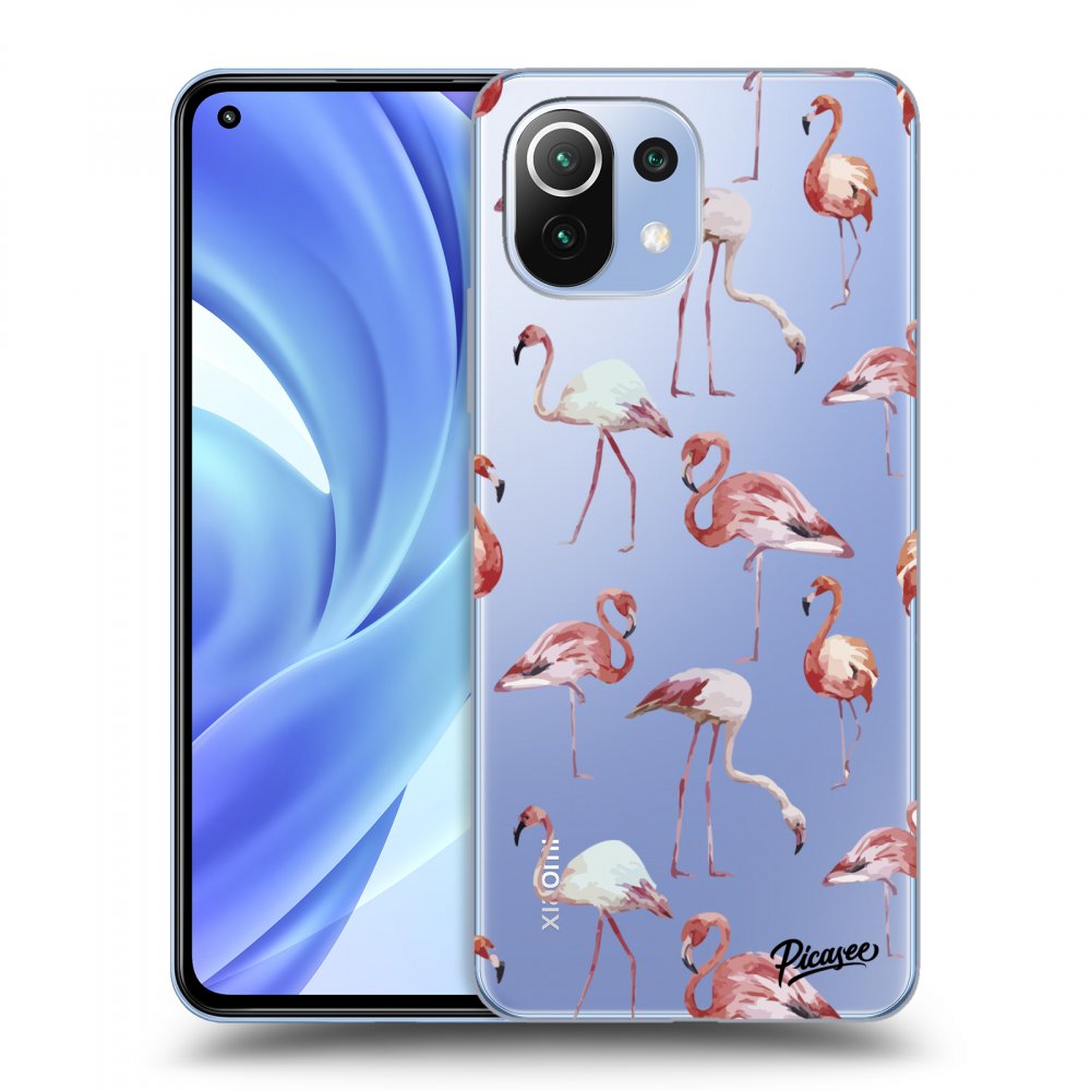 Picasee Xiaomi Mi 11 Lite Hülle - Transparentes Silikon - Flamingos