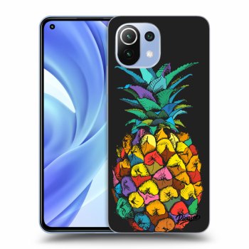 Picasee Xiaomi Mi 11 Lite Hülle - Schwarzes Silikon - Pineapple