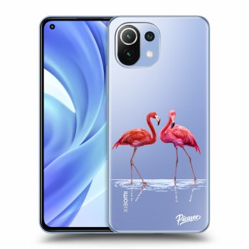 Picasee Xiaomi Mi 11 Lite Hülle - Transparentes Silikon - Flamingos couple