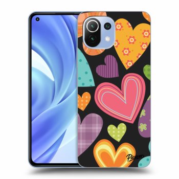 Picasee Xiaomi Mi 11 Lite Hülle - Schwarzes Silikon - Colored heart
