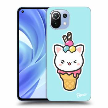 Picasee Xiaomi Mi 11 Lite Hülle - Schwarzes Silikon - Ice Cream Cat