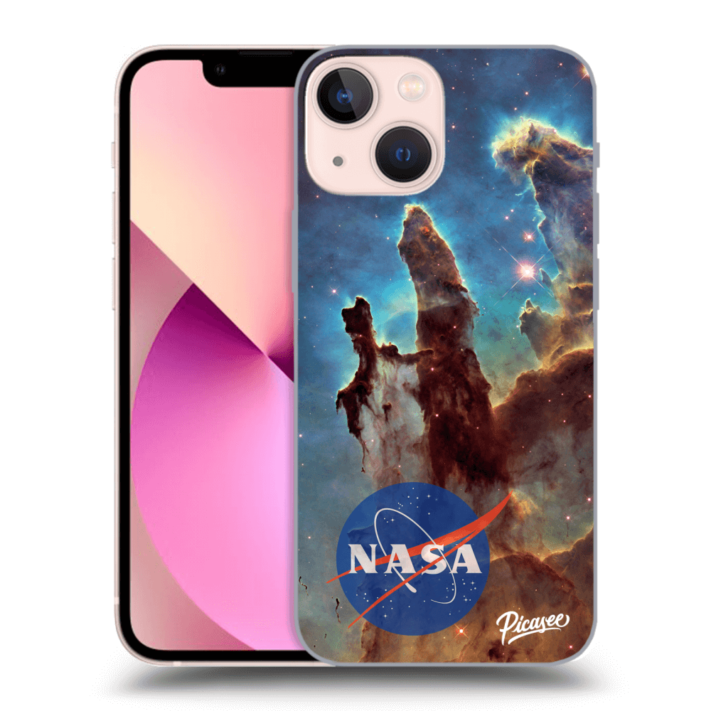 Picasee Apple iPhone 13 mini Hülle - Transparentes Silikon - Eagle Nebula