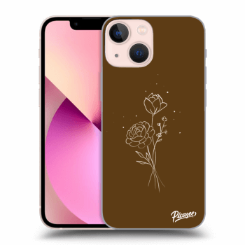 Hülle für Apple iPhone 13 mini - Brown flowers