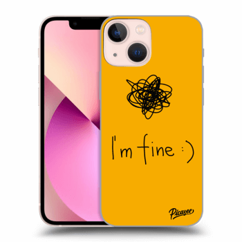 Picasee Apple iPhone 13 mini Hülle - Schwarzes Silikon - I am fine