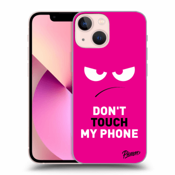 Picasee Apple iPhone 13 mini Hülle - Transparentes Silikon - Angry Eyes - Pink