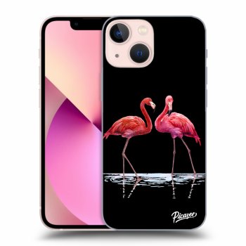 Picasee ULTIMATE CASE MagSafe für Apple iPhone 13 mini - Flamingos couple