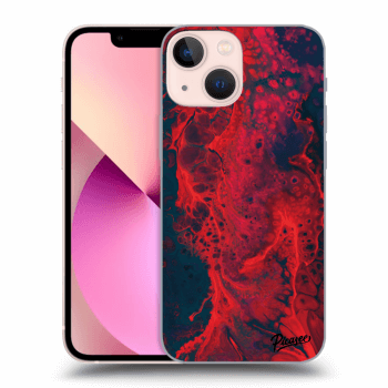 Picasee Apple iPhone 13 mini Hülle - Transparentes Silikon - Organic red