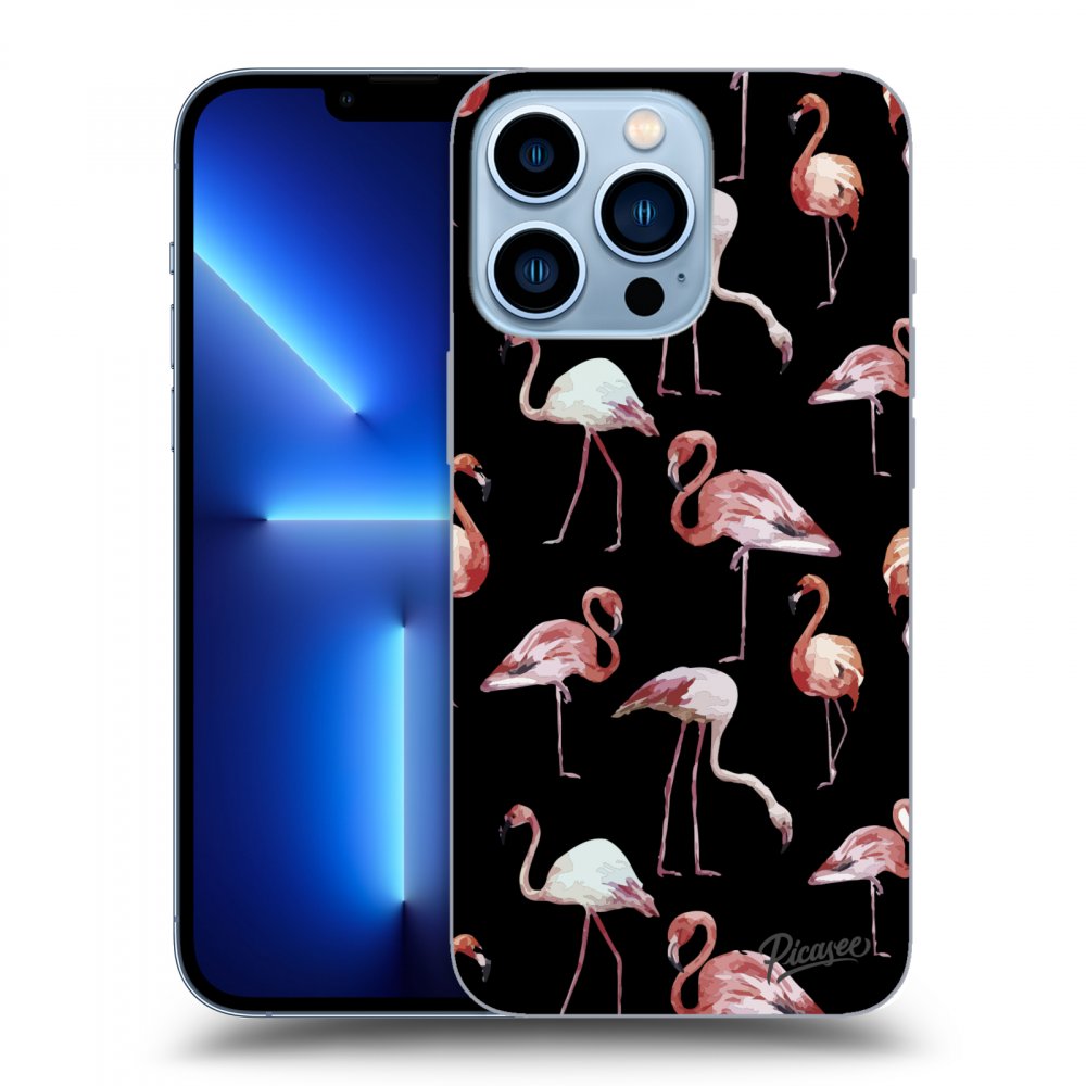 Picasee ULTIMATE CASE MagSafe für Apple iPhone 13 Pro - Flamingos
