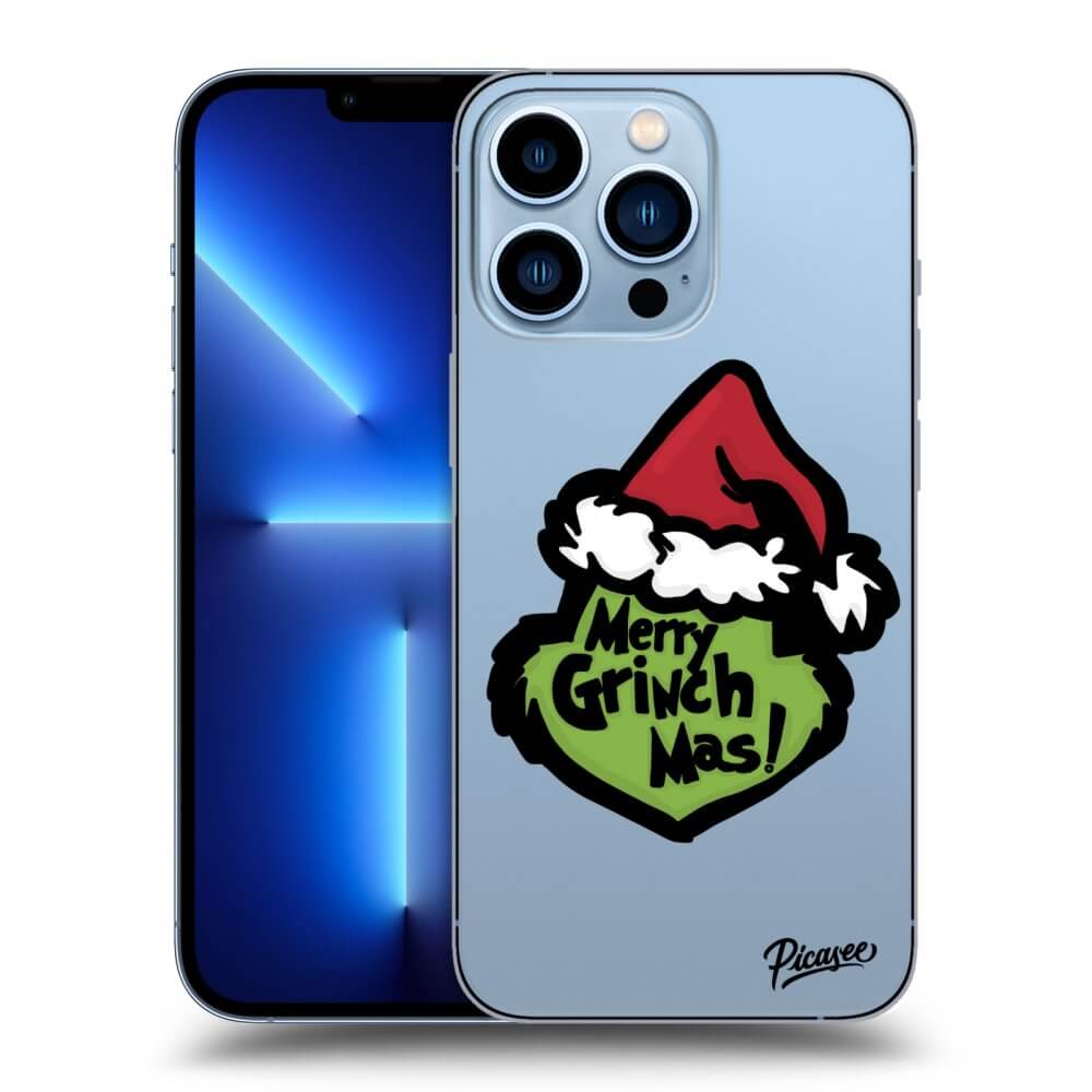 Picasee Apple iPhone 13 Pro Hülle - Transparentes Silikon - Grinch 2