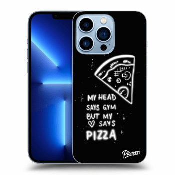 Picasee Apple iPhone 13 Pro Hülle - Schwarzes Silikon - Pizza