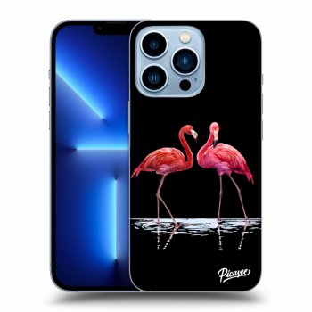 Picasee ULTIMATE CASE MagSafe für Apple iPhone 13 Pro - Flamingos couple