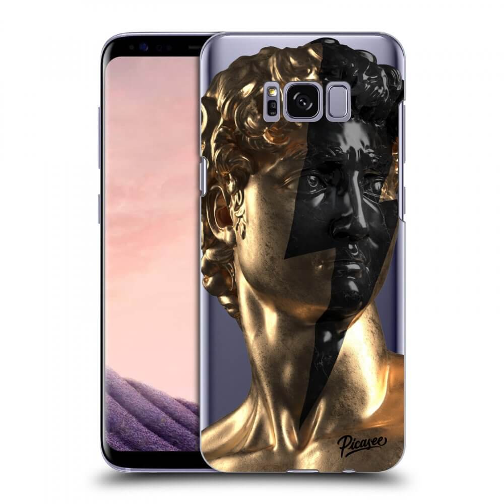 Picasee Samsung Galaxy S8+ G955F Hülle - Transparentes Silikon - Wildfire - Gold