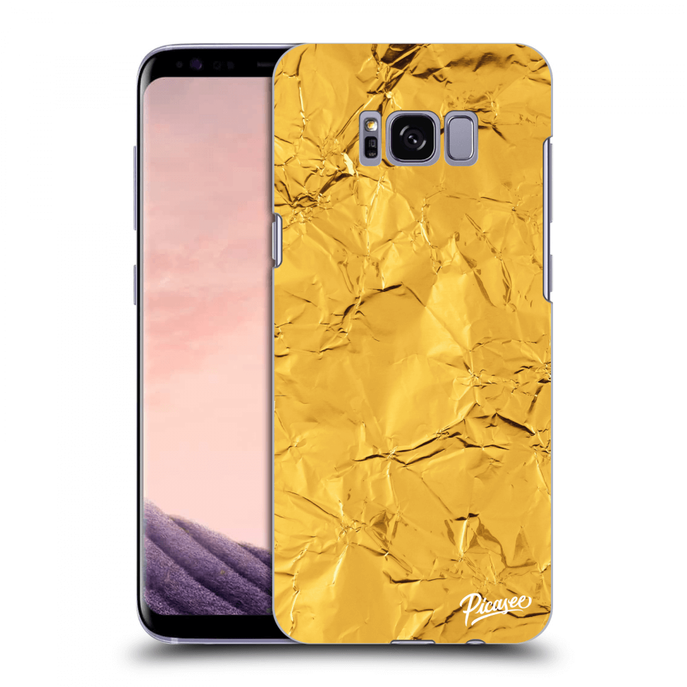 Picasee Samsung Galaxy S8+ G955F Hülle - Transparentes Silikon - Gold