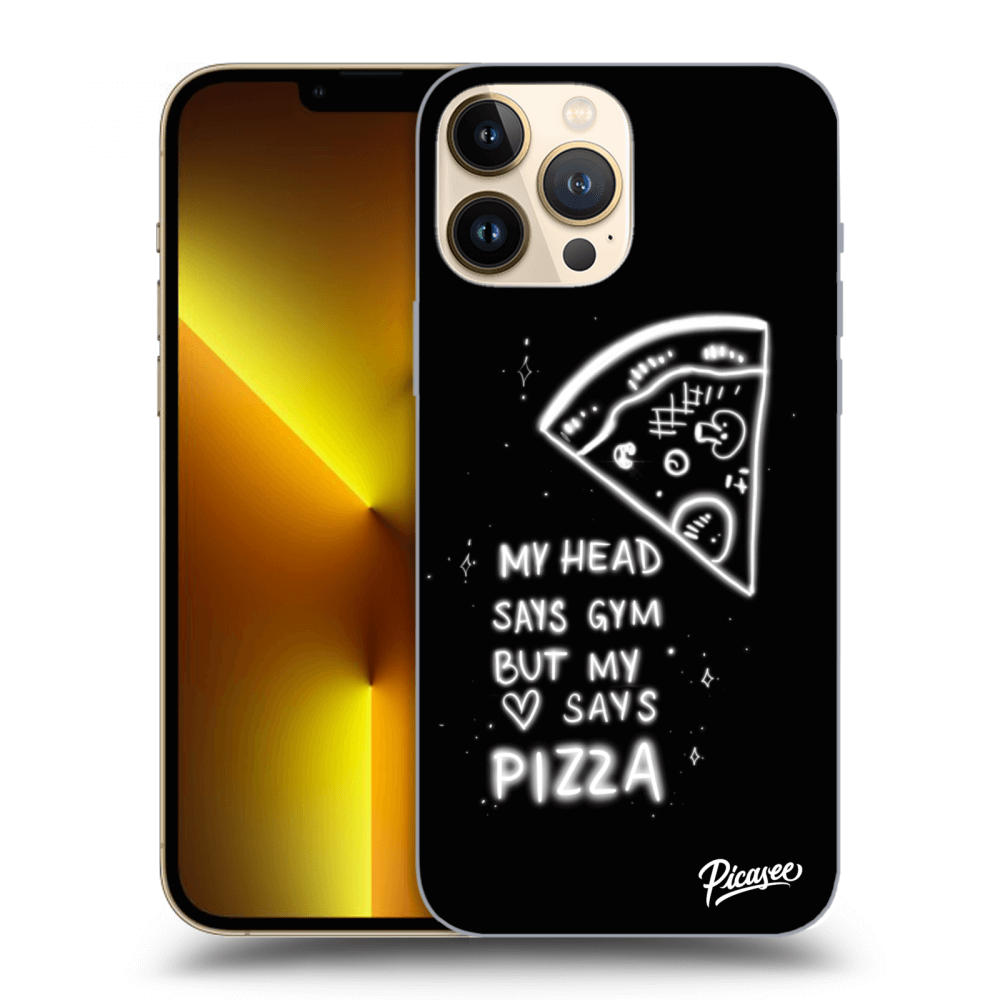 Picasee Apple iPhone 13 Pro Max Hülle - Schwarzes Silikon - Pizza