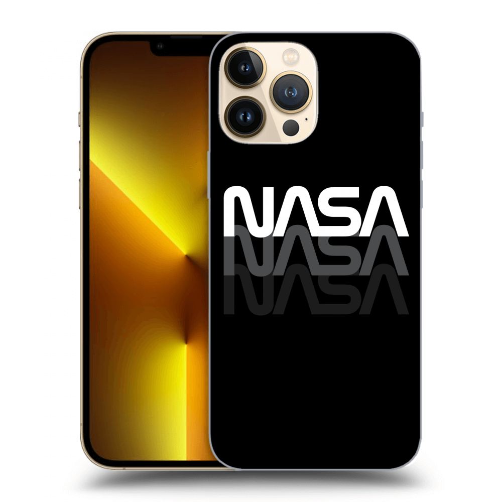 Picasee Apple iPhone 13 Pro Max Hülle - Schwarzes Silikon - NASA Triple
