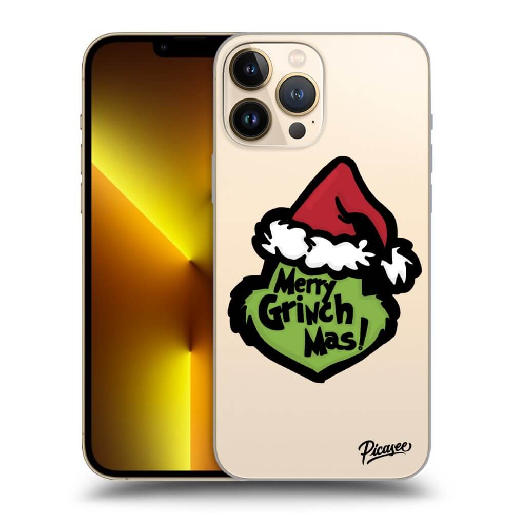 Picasee Apple iPhone 13 Pro Max Hülle - Transparentes Silikon - Grinch 2