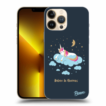 Picasee Apple iPhone 13 Pro Max Hülle - Transparentes Silikon - Believe In Unicorns