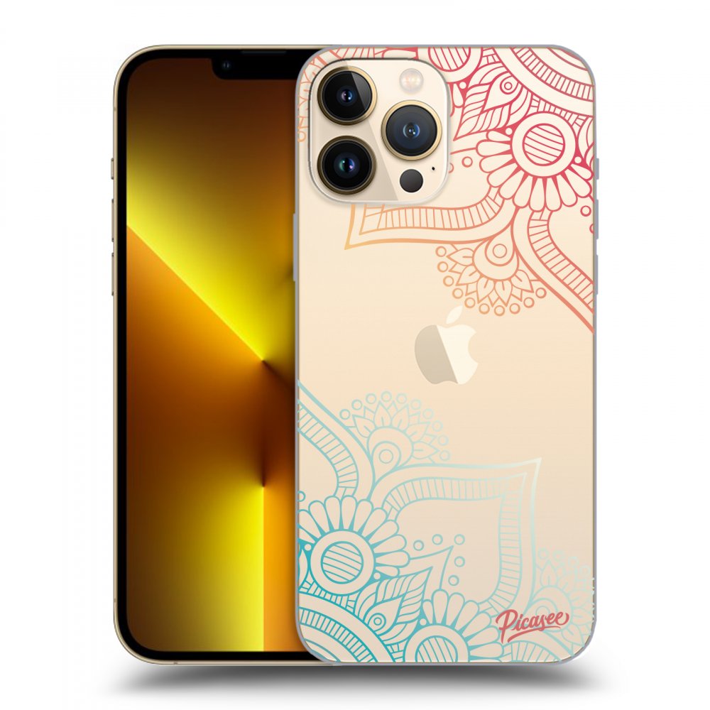 Picasee Apple iPhone 13 Pro Max Hülle - Transparentes Silikon - Flowers pattern