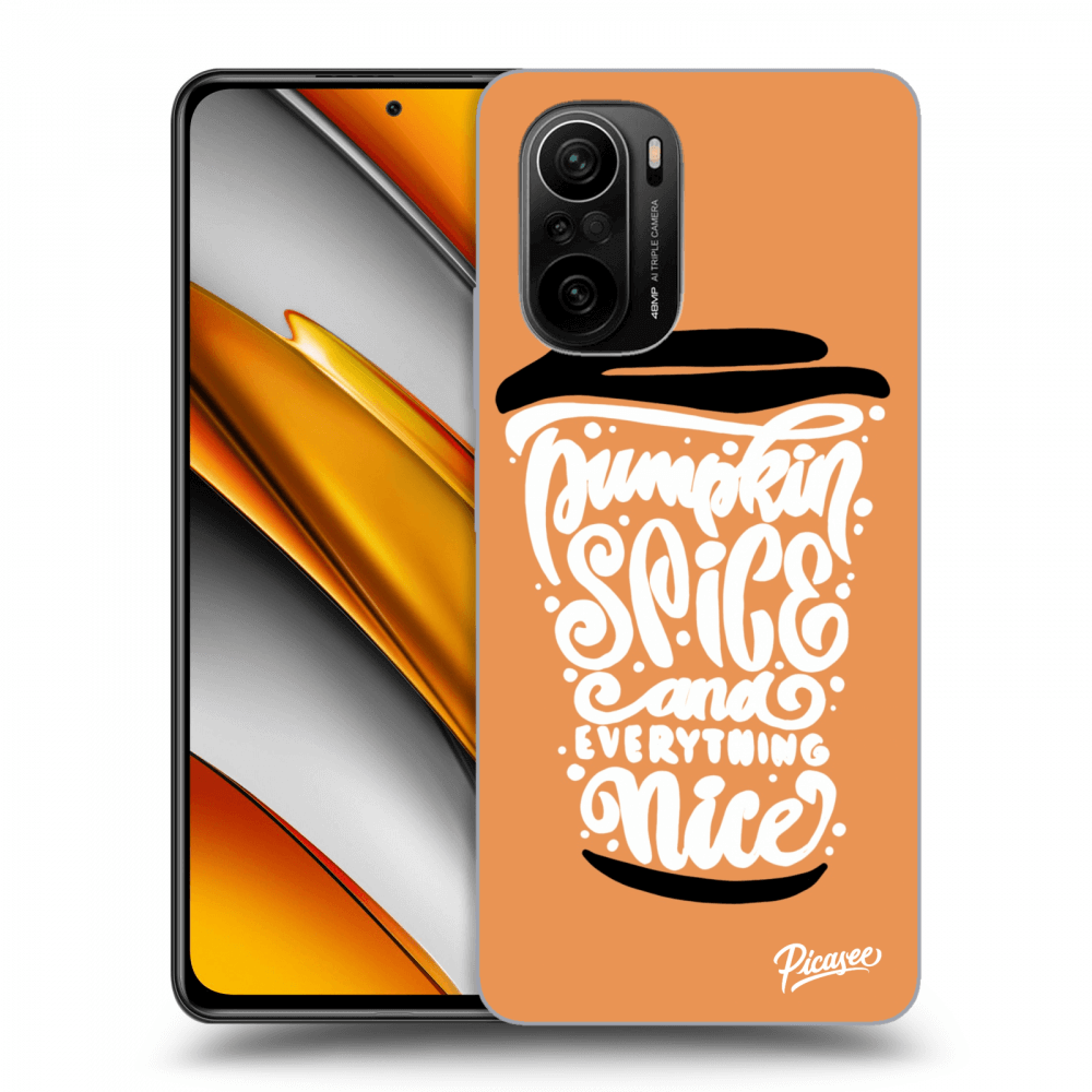 Picasee Xiaomi Poco F3 Hülle - Transparentes Silikon - Pumpkin coffee
