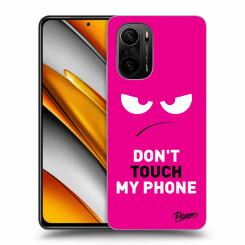 Picasee Xiaomi Poco F3 Hülle - Transparentes Silikon - Angry Eyes - Pink