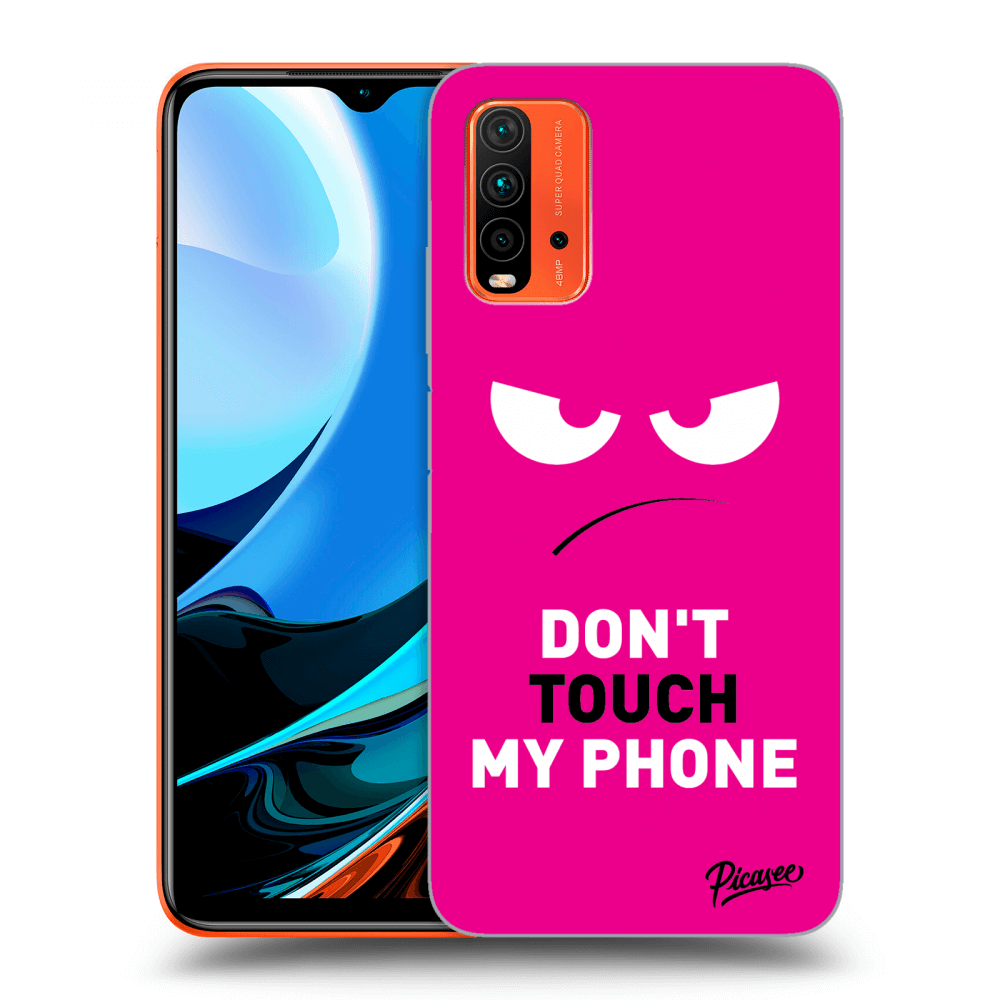 Picasee Xiaomi Redmi 9T Hülle - Transparentes Silikon - Angry Eyes - Pink