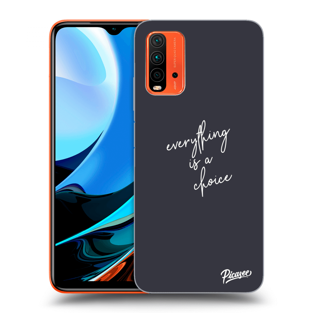 Picasee Xiaomi Redmi 9T Hülle - Transparentes Silikon - Everything is a choice