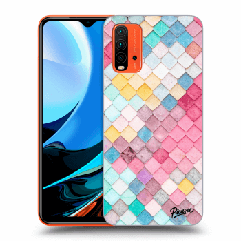 Picasee Xiaomi Redmi 9T Hülle - Transparentes Silikon - Colorful roof