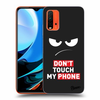 Picasee Xiaomi Redmi 9T Hülle - Schwarzes Silikon - Angry Eyes - Transparent