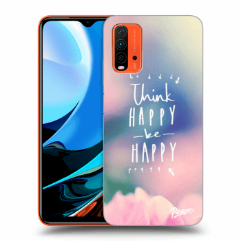 Picasee Xiaomi Redmi 9T Hülle - Transparentes Silikon - Think happy be happy