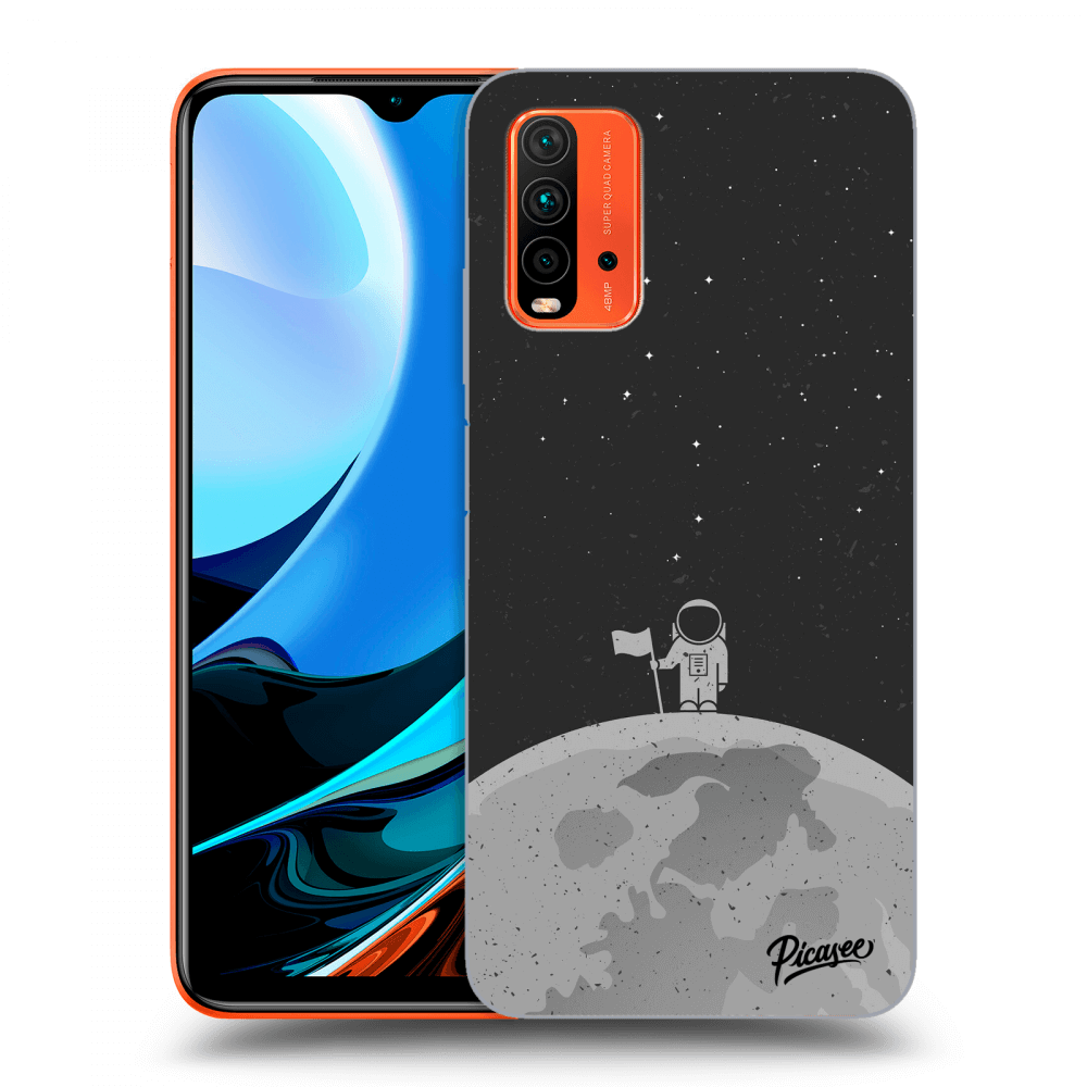 Picasee Xiaomi Redmi 9T Hülle - Schwarzes Silikon - Astronaut