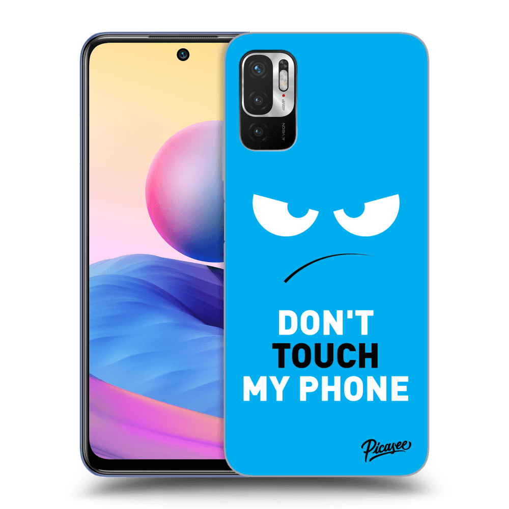 Picasee Xiaomi Redmi Note 10 5G Hülle - Schwarzes Silikon - Angry Eyes - Blue