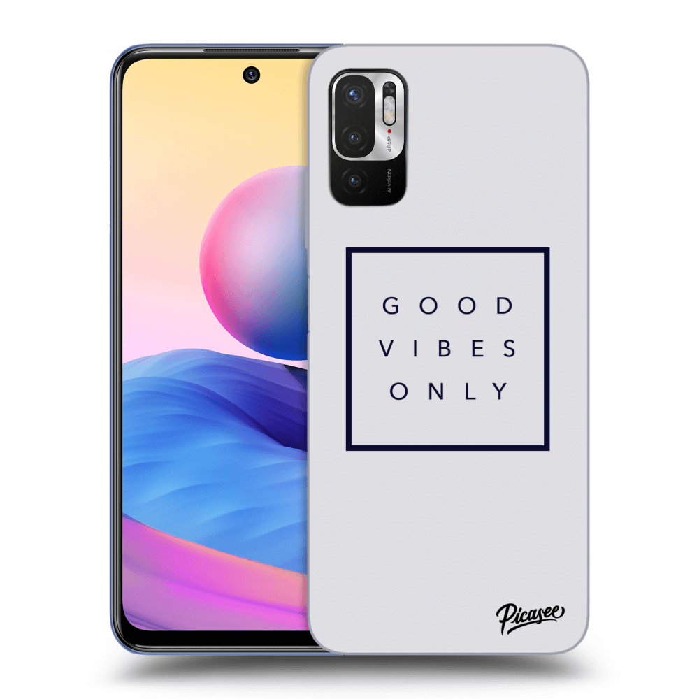 Picasee Xiaomi Redmi Note 10 5G Hülle - Schwarzes Silikon - Good vibes only