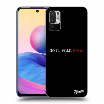 Picasee Xiaomi Redmi Note 10 5G Hülle - Schwarzes Silikon - Do it. With love.