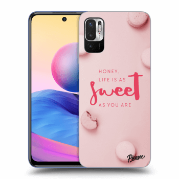 Picasee Xiaomi Redmi Note 10 5G Hülle - Schwarzes Silikon - Life is as sweet as you are