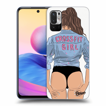 Picasee Xiaomi Redmi Note 10 5G Hülle - Schwarzes Silikon - Crossfit girl - nickynellow