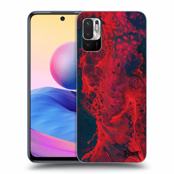 Picasee Xiaomi Redmi Note 10 5G Hülle - Transparentes Silikon - Organic red