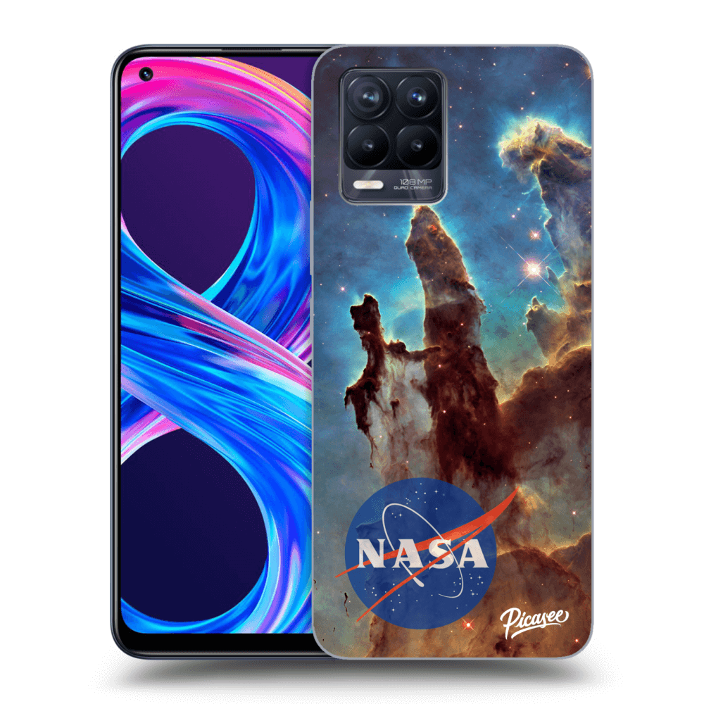 Picasee Realme 8 Pro Hülle - Schwarzes Silikon - Eagle Nebula