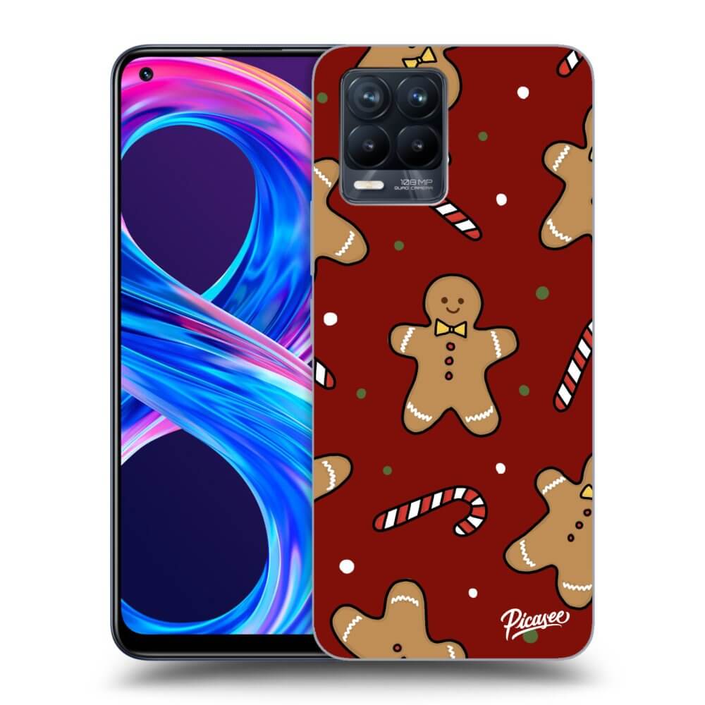 Picasee Realme 8 Pro Hülle - Schwarzes Silikon - Gingerbread 2