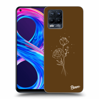 Hülle für Realme 8 Pro - Brown flowers